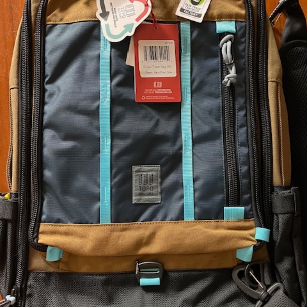 NWT Topo Designs Global Travel Bag 30L in Olive / Khaki